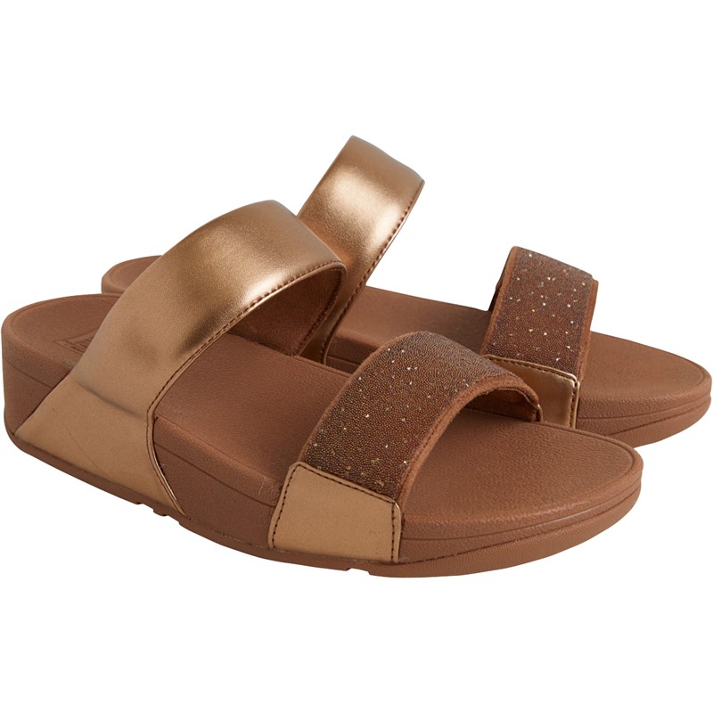 FitFlop Womens Lulu Opul Sliders Latte Tan