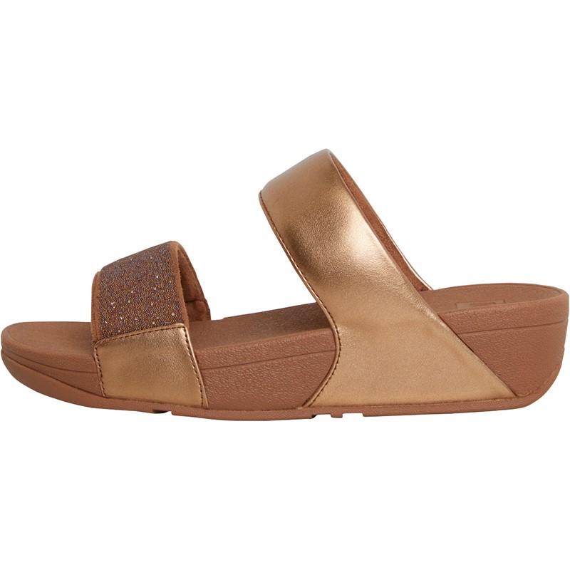 FitFlop Womens Lulu Opul Sliders Latte Tan