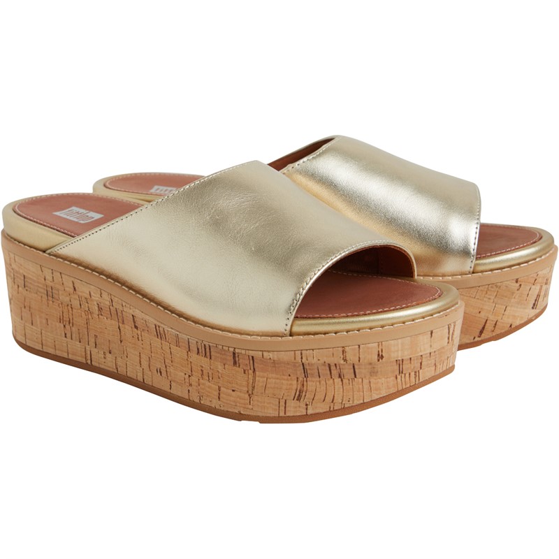 FitFlop Womens Eloise Wedge Sliders Platino