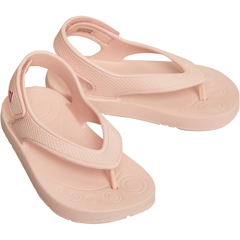 FitFlop Girls Iqushion Back Strap Flip-Flops Pink Salt