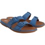 FitFlop Womens Gracie Two-Bar Leather Sliders Sail Blue