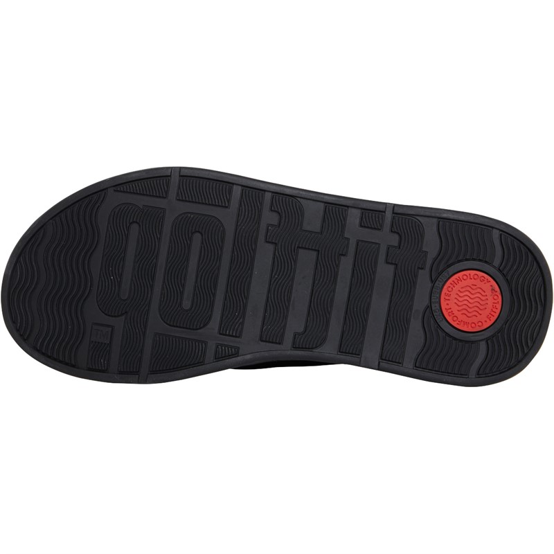 FitFlop Womens F-Mode Flatform Sandals All Black