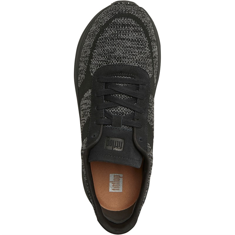 FitFlop Womens F-Mode Flatform Trainers All Black