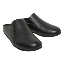 FitFlop Womens Chrissie II Leather Slippers All Black