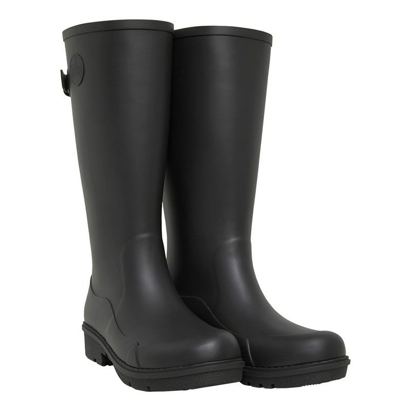 FitFlop Womens Wonderwelly Tall Wellies All Black