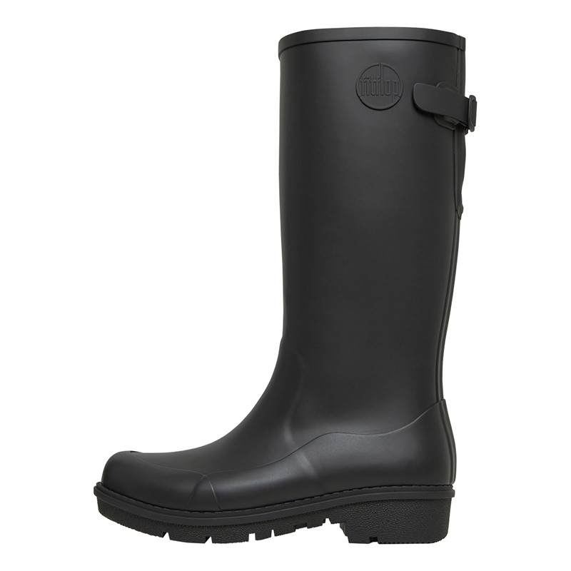 FitFlop Womens Wonderwelly Tall Wellies All Black