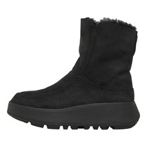 FitFlop Womens F-mode Flatform Moc Boots All Black