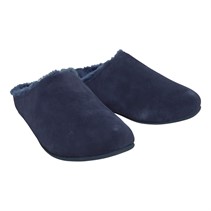 FitFlop Mens Shove Shearling Lined Mule Slippers Midnight Navy