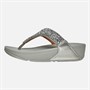 FitFlop Womens Lulu Shimmer Toe Post Sandals Silver