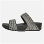 FitFlop Womens Lulu Shimmer Sliders Black Mix