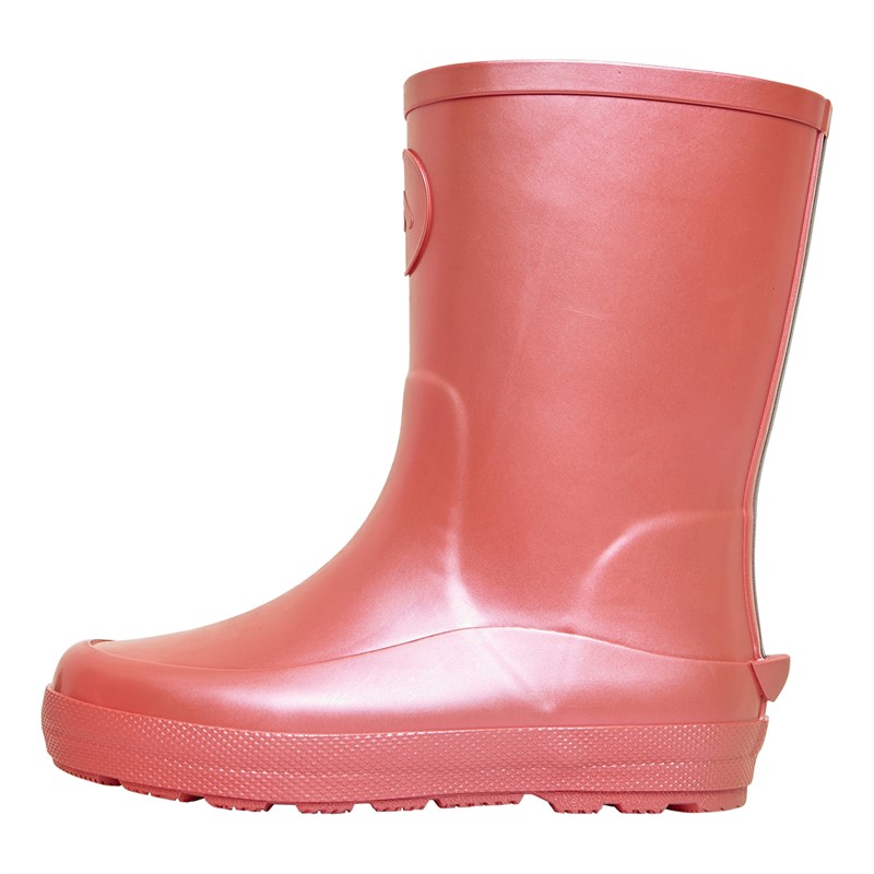 FitFlop Infant Girls Wonderwelly Pearlised Rain Boots Rosy Coral