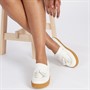 FitFlop Womens Tassel Loafers Urban White
