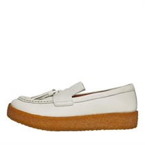 FitFlop Womens Tassel Loafers Urban White