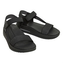 FitFlop Womens Surff Back Strap Sandals Black