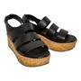 FitFlop Womens Eloise Strap Wedge Sandals Black
