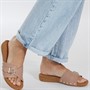FitFlop Womens Iqushion Buckle Sliders Beige Buff