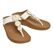 FitFlop Womens Halo Toe Post Sandals Cream