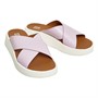 FitFlop Womens F-Mode Flatform Cross Strap Sandals Wild Lilac