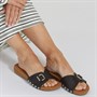 FitFlop Womens Iqushion Buckle Sliders Chocolate Brown