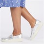 FitFlop Womens Slip On Skate Trainers Silver