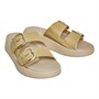 FitFlop Womens F-Mode Flatform Double Buckle Sandals Platino