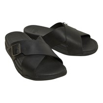 FitFlop Mens Surfer Cross Strap Sandals Black