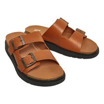 FitFlop Mens Gen FF Double Buckle Sandals Light Tan