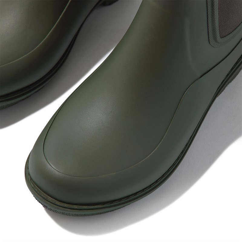 FitFlop Womens Wonderwelly Chelsea Boots Deep Green