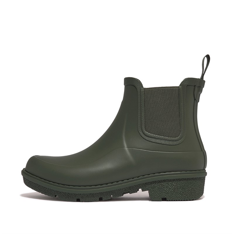 FitFlop Womens Wonderwelly Chelsea Boots Deep Green