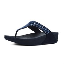 FitFlop Womens Incastone Toe Post Sandals Midnight Navy