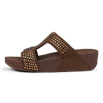 FitFlop Womens Glitzie Sliders Bronze