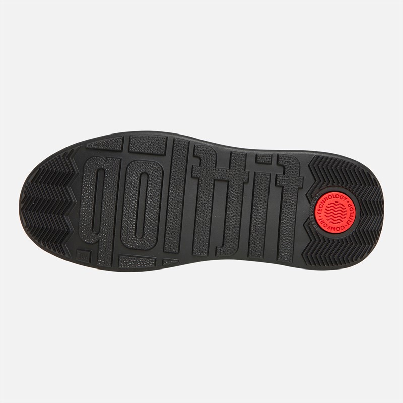 FitFlop Womens F-Mode Leather Lace-Up Flatform Ankle Boots Chocolate Brown