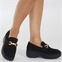 FitFlop Womens F-Luma Chunky-Snaffle Suede Demi-Wedge Loafers Chocolate Brown