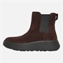 FitFlop Womens F-Mode Suede Flatform Chelsea Boots Chocolate Brown