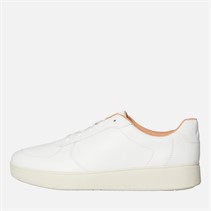 FitFlop Womens Rally Leather Panel Trainers Urban White