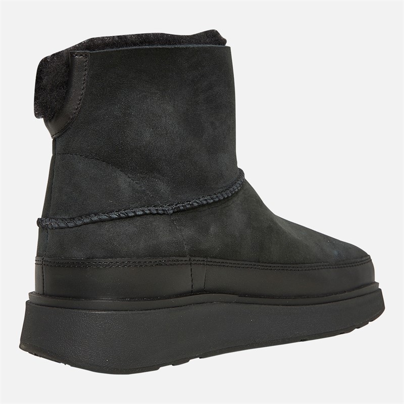 FitFlop Womens Gen-FF Mini Double-Faced Shearling Boots All Black