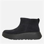 FitFlop Womens F-Mode Suede Flatform Zip Ankle Boots All Black