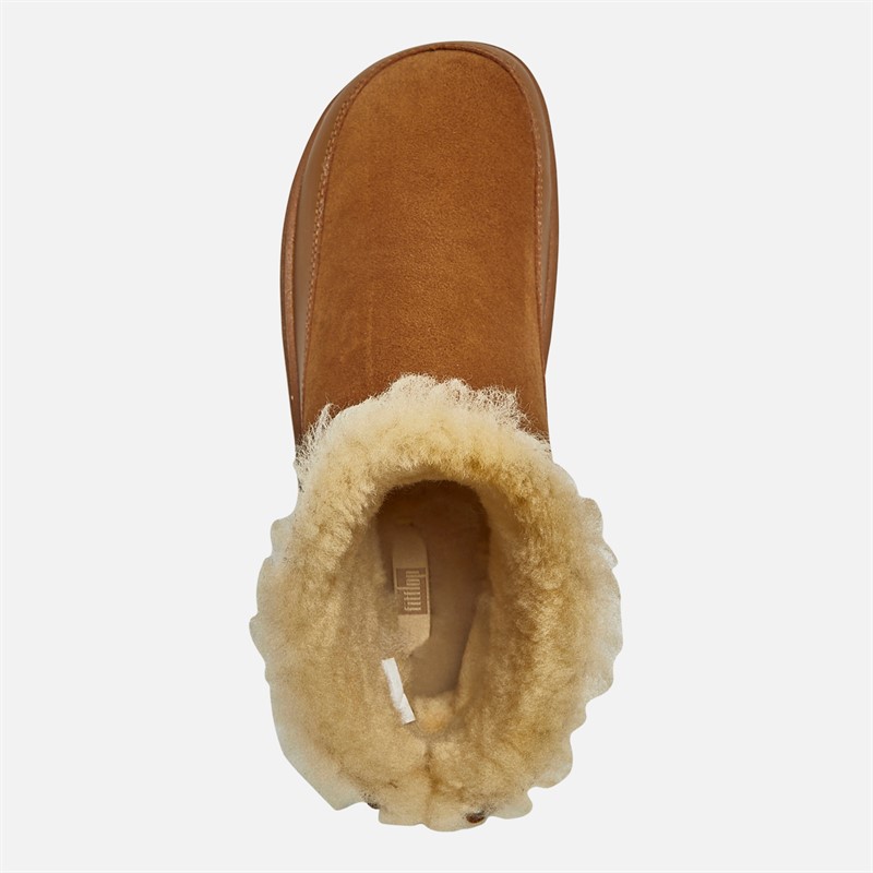FitFlop Womens Gen-FF Ultra-Mini Double-Faced Shearling Boots Desert Tan
