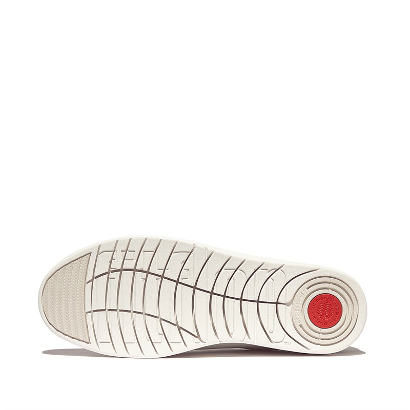 FitFlop Womens Rally Crystal Back Tab Trainers Urban White/Silver