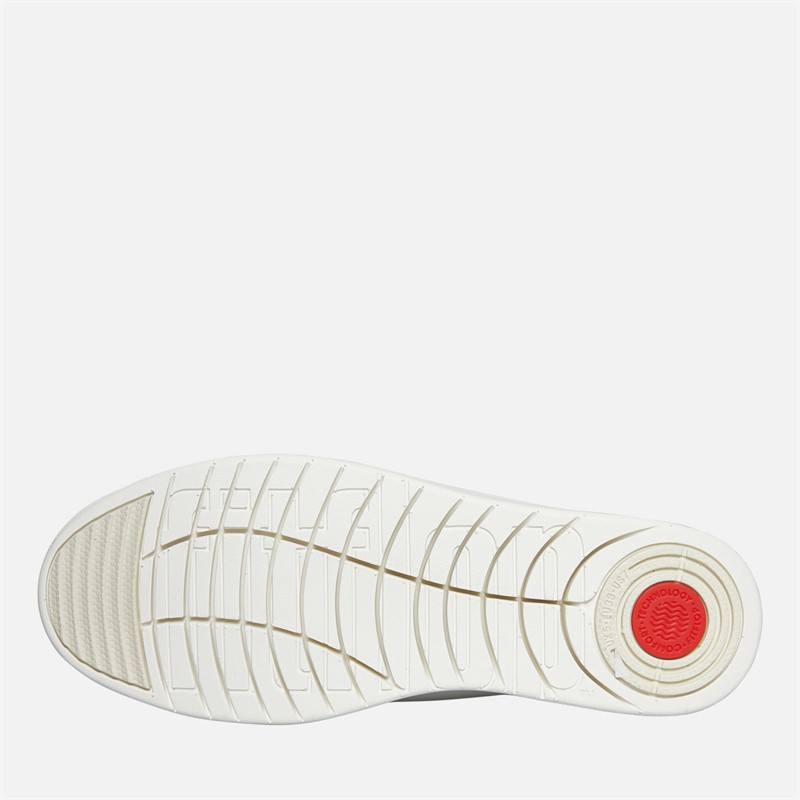 FitFlop Womens Rally Crystal Back Tab Trainers Urban White/Black