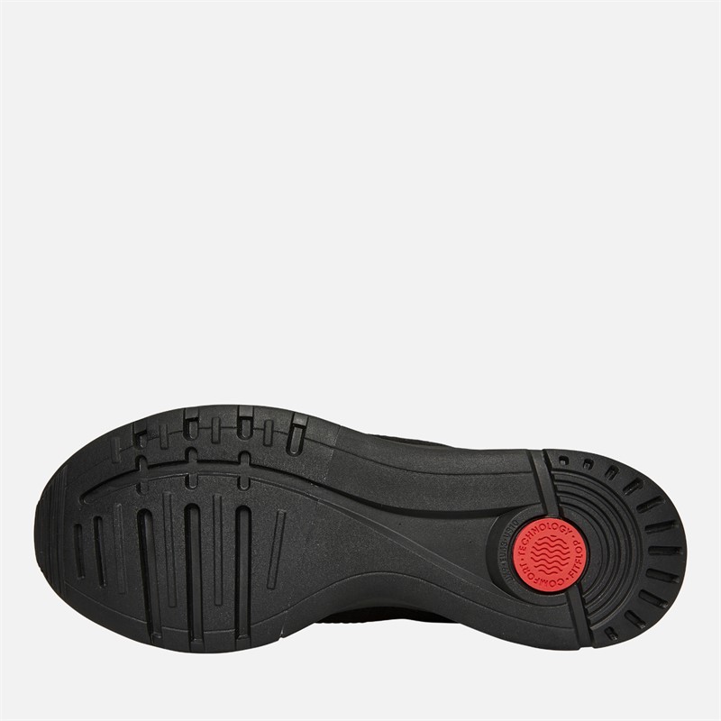 FitFlop Mens Vitamin FFX Mens Knit Sports Trainers Black/Pewter