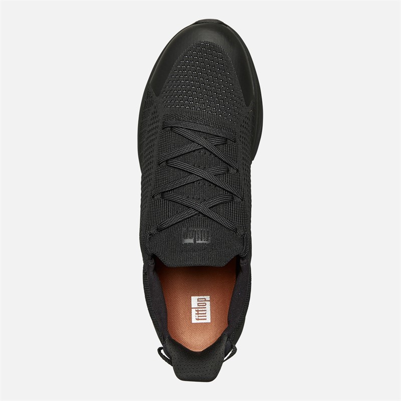 FitFlop Mens Vitamin FFX Mens Knit Sports Trainers Black/Pewter