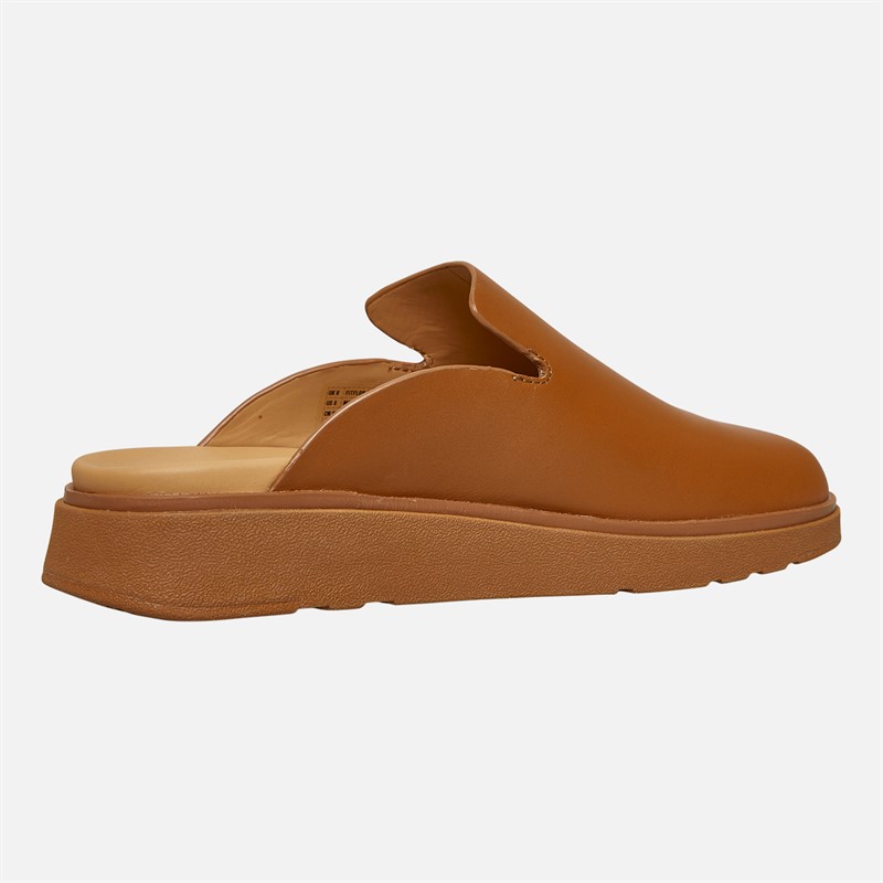 FitFlop Womens Gen-FF Leather Mules Light Tan