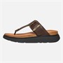 FitFlop Mens Gen-FF Buckle Leather Toe-Post Sandals Chocolate Brown