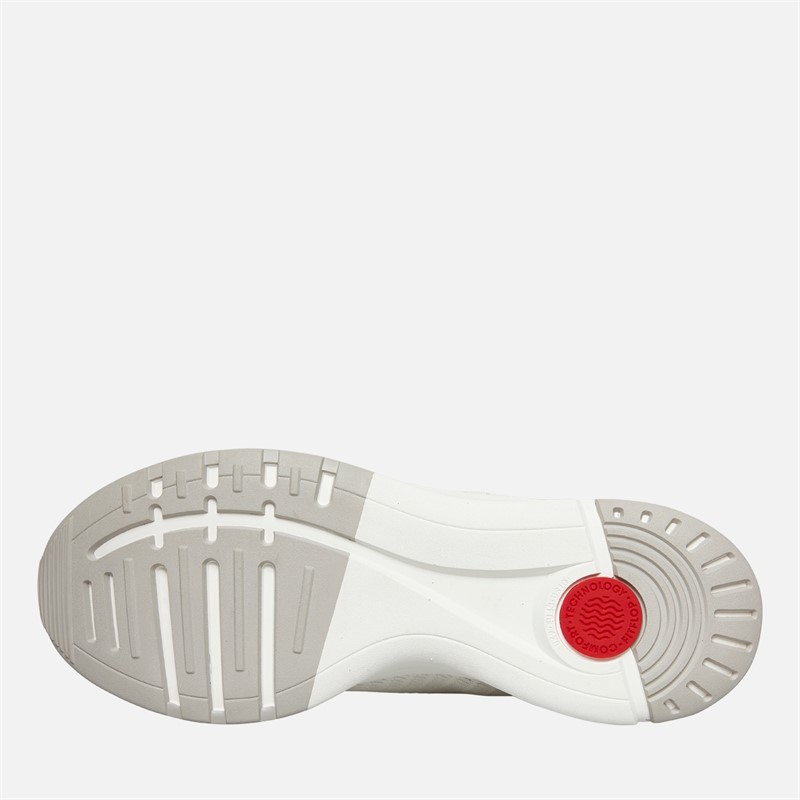 FitFlop Mens Vitamin FFX Mens Knit Sports Trainers Urban White/Tiptoe Grey