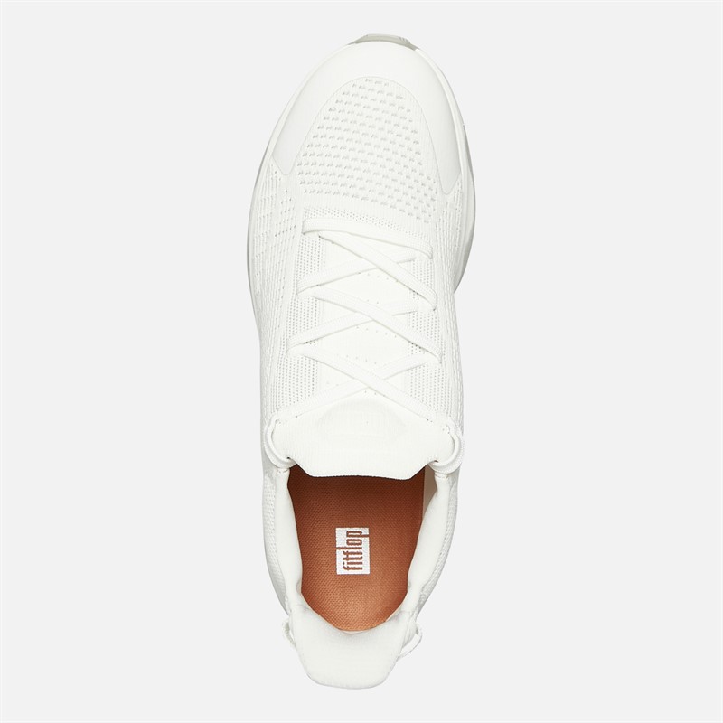 FitFlop Mens Vitamin FFX Mens Knit Sports Trainers Urban White/Tiptoe Grey