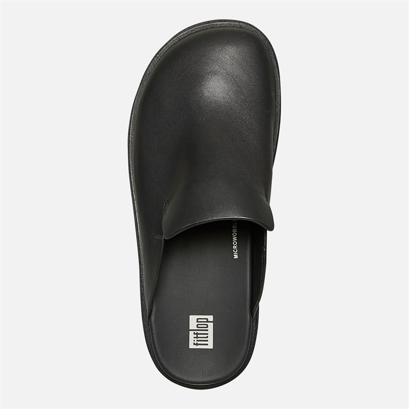FitFlop Womens Gen-FF Leather Mules All Black