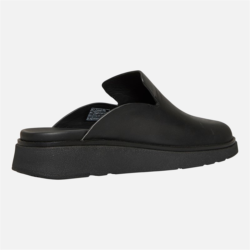 FitFlop Womens Gen-FF Leather Mules All Black