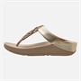 FitFlop Womens Fino Stone Trim Toe Post Sandals Platino