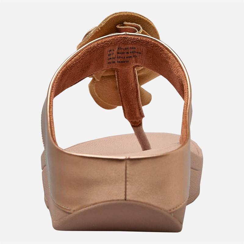 FitFlop Womens Florrie Toe Post Sandals Rose Gold